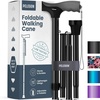 image:imagePELEGON Folding Cane for Men and Women Lightweight Collapsible Walking Cane Adjustable 3237 Height AntiSlip Handle and Rubber Tip Foldable Walking Cane Tested to Hold 300 lb  BlueBlack