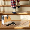 image:imagePELEGON Outdoor Stair Treads NonSlip for Wooden Steps 12 Stairs 6x30 Heavy Duty Waterproof Anti Slip Traction Tape Black Grip Tape Treads Outdoor for Wood Decks RampsIndoor  Transparent