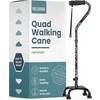 image:imagePELEGON Quad Cane 300 lb  Adjustable Walking Cane with A Large 4 Pronged Base for Extra Balance amp Stability Walking Canes for Seniors Walking Cane for Men amp Women Walking SticksFlowers