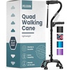 image:imagePELEGON Quad Cane 300LB  Adjustable Walking Cane with A Large 4 Pronged Base for Extra Balance amp Stability Walking Canes for Seniors Walking Cane for Men amp Women Walking SticksBlack