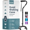 image:imagePELEGON Quad Cane Lightweight 300 lb  Adjustable Walking Cane with A Large 4 Pronged Base for Extra Balance amp Stability Walking Canes for Seniors Walking Cane for Men amp Women Black