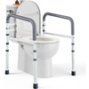 image:imagePELEGON Toilet Safety Rails 350 lb  Adjustable Toilet Safety Frame amp Rails Toilet Safety Rail for Elderly Adults Toilet Handles for Seniors Toilet Bars for Elderly Disabled amp Handicap  WhiteWhite