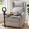 image:imagePELEGON Tray Table 360 Swivel Table for Recliner Adjustable Height with XLarge Table for Eating and Laptop TV Trays for Couches amp Chairs with Ergonomic Stand Assist Safety Handle for ElderlyDark Wood