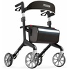 image:imagePelegon Rollator Walker with Seat for Seniors  Lightweight Foldable Walker with Padded Seat amp Backrest Adjustable Handles Reflective Frame Carry Bag  HeavyDuty 300lb Support  BlueBlack