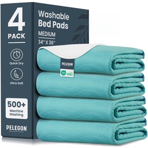 image:imageBed Pads Washable Waterproof 34 x 36 Pack of 2  Incontinence Bed Pads for Adults and Kids  Heavy Absorbency Reusable Bed Pads  Chuck Pads  Waterproof Protective Pad for Bed4 Pack  34x36