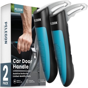 image:imagePELEGON Car Door Handle for Elderly 1 Pack Car Cane Assist Handle with AntiSlip Grip Steel Hook for Secure Latch Fit Supports Up to 300 lbs Easy ToolFree Use2 Pack