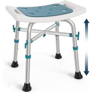 image:imagePELEGON Shower Chair for Inside Shower 300 lb  Adjustable Height Shower Stool  Shower Seats for Adults Bath Stools for Shower to Sit Shower Chair Shower Stools for Adults Sitting  GreyTeal