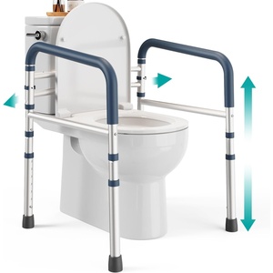 image:imagePELEGON Toilet Safety Rails 350 lb  Adjustable Toilet Safety Frame amp Rails Toilet Safety Rail for Elderly Adults Toilet Handles for Seniors Toilet Bars for Elderly Disabled amp Handicap  WhiteDark Blue