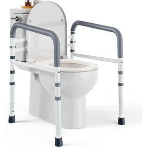 image:imagePELEGON Toilet Safety Rails 350 lb  Adjustable Toilet Safety Frame amp Rails Toilet Safety Rail for Elderly Adults Toilet Handles for Seniors Toilet Bars for Elderly Disabled amp Handicap  WhiteWhite
