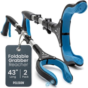 image:imagePelegon Grabbers for Seniors Heavy Duty 43 Inch Heavy Duty Grabber Reacher Tool Foldable Long Reach Grabber with 90 Rotating Head Magnetic Tips Rubberized Grips Aluminum Pick Up Tool  1 Pack2 Pack
