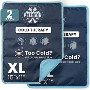 image:imagePelegon Ice Packs for Injuries Reusable XL 11 x 15 Ice Pack for Knee Reusable Gel Ice Pack for Back Large Flexible Cold Pack for Shoulder Hip amp Neck Soft Fabric Side Leakproof Design  1 PackXL 2 Pack