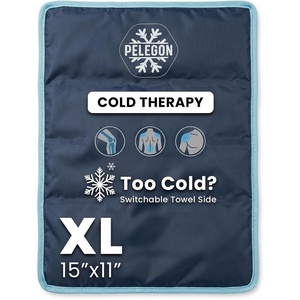image:imagePelegon Ice Packs for Injuries Reusable XL 11 x 15 Ice Pack for Knee Reusable Gel Ice Pack for Back Large Flexible Cold Pack for Shoulder Hip amp Neck Soft Fabric Side Leakproof Design  1 PackXL 1 Pack